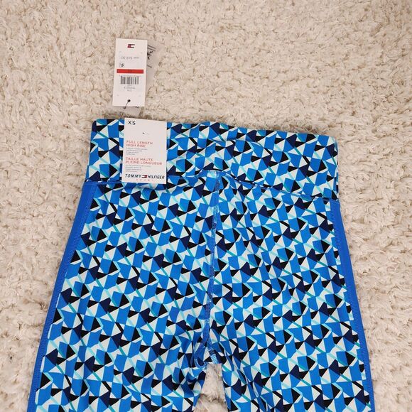 Tommy Hilfiger Leggings Womens XS Geometric High Rise Full Length Sport Stretch - Picture 6 of 8